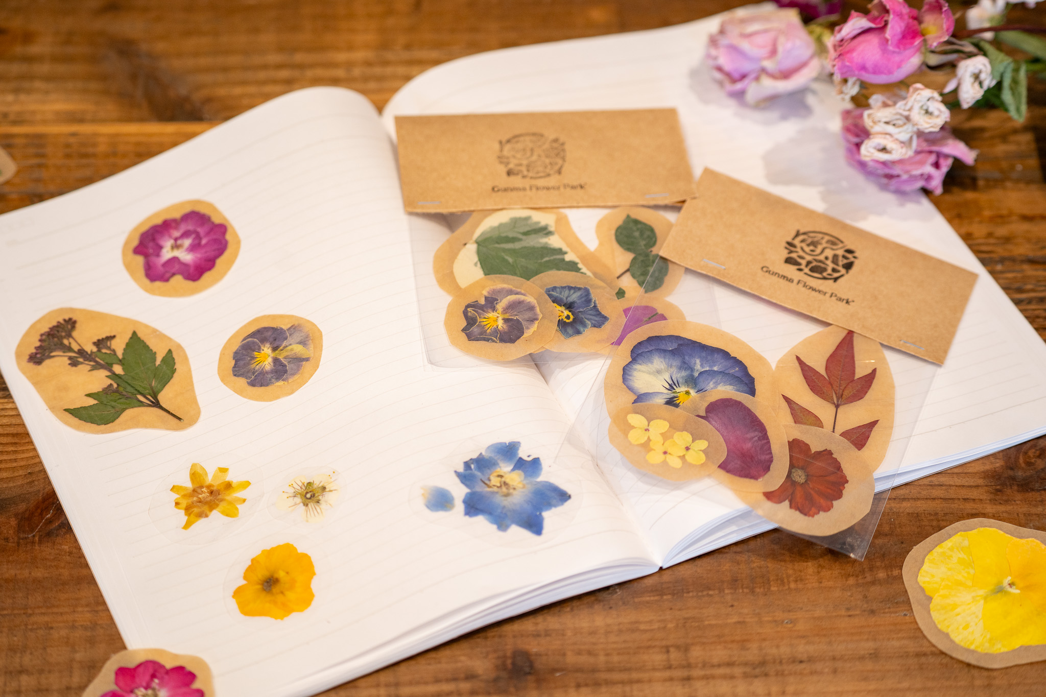 サムネイル: お花と葉っぱのフレークシール